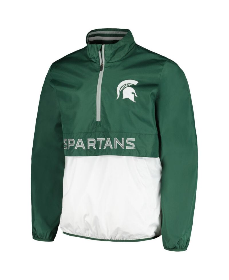 Men's Green Michigan State Spartans Cornerman Half-Zip Top