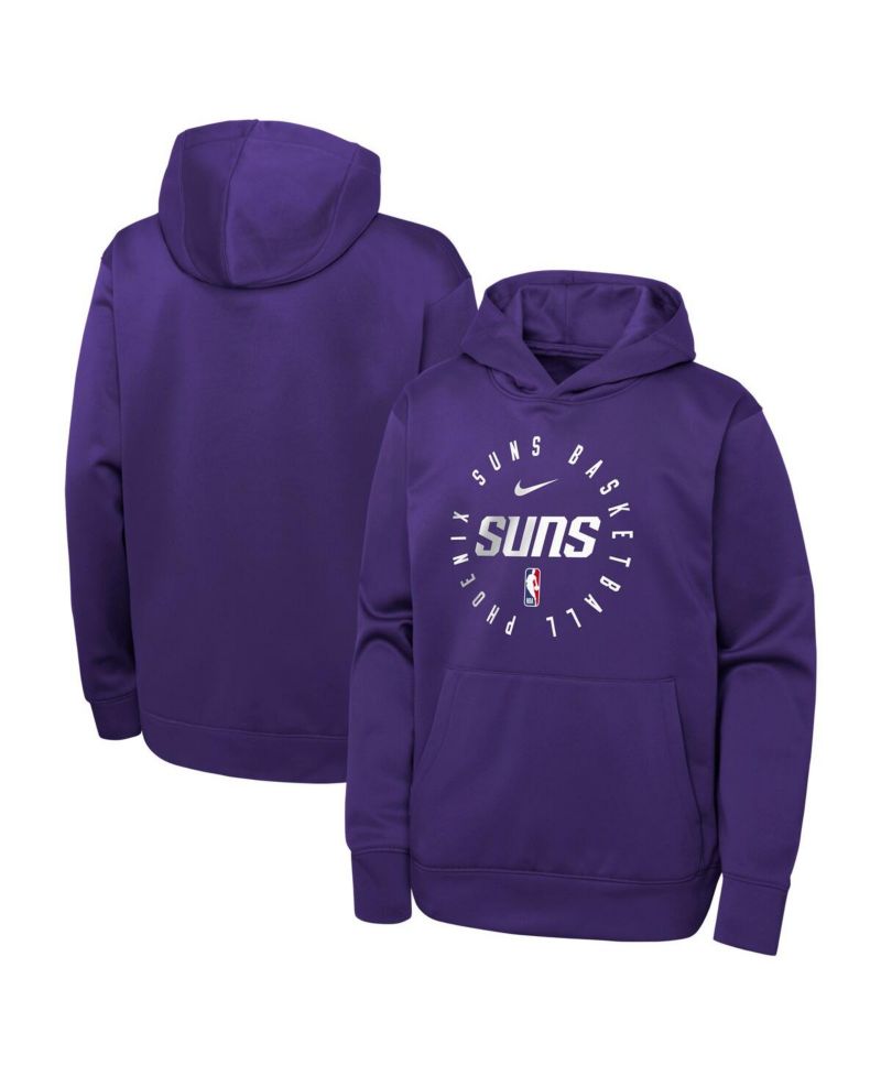 Youth Purple Phoenix Suns Performance Practice Spotlight Pullover Hoodie
