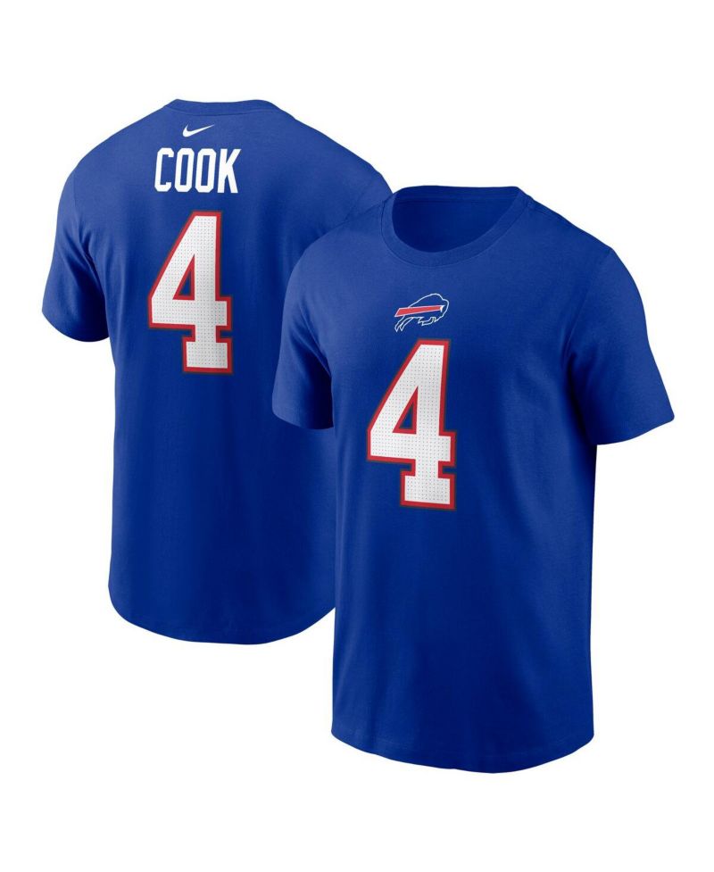 Men's James Cook Royal Buffalo Bills Name & Number T-Shirt