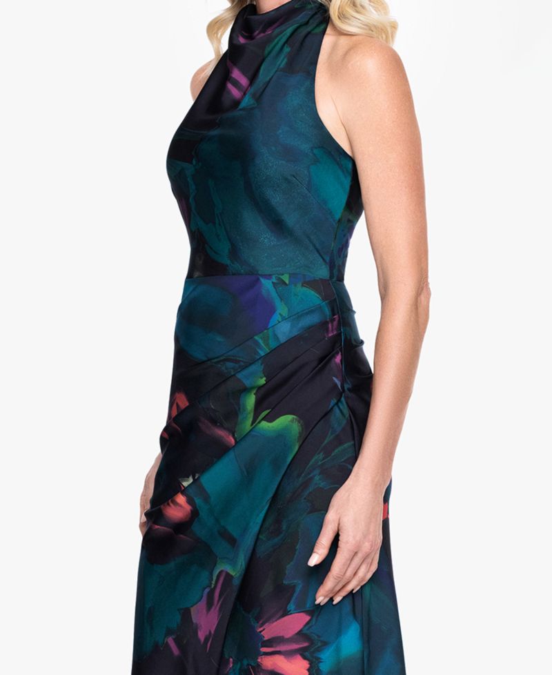 Petite Sleeveless Halter Neck Gown