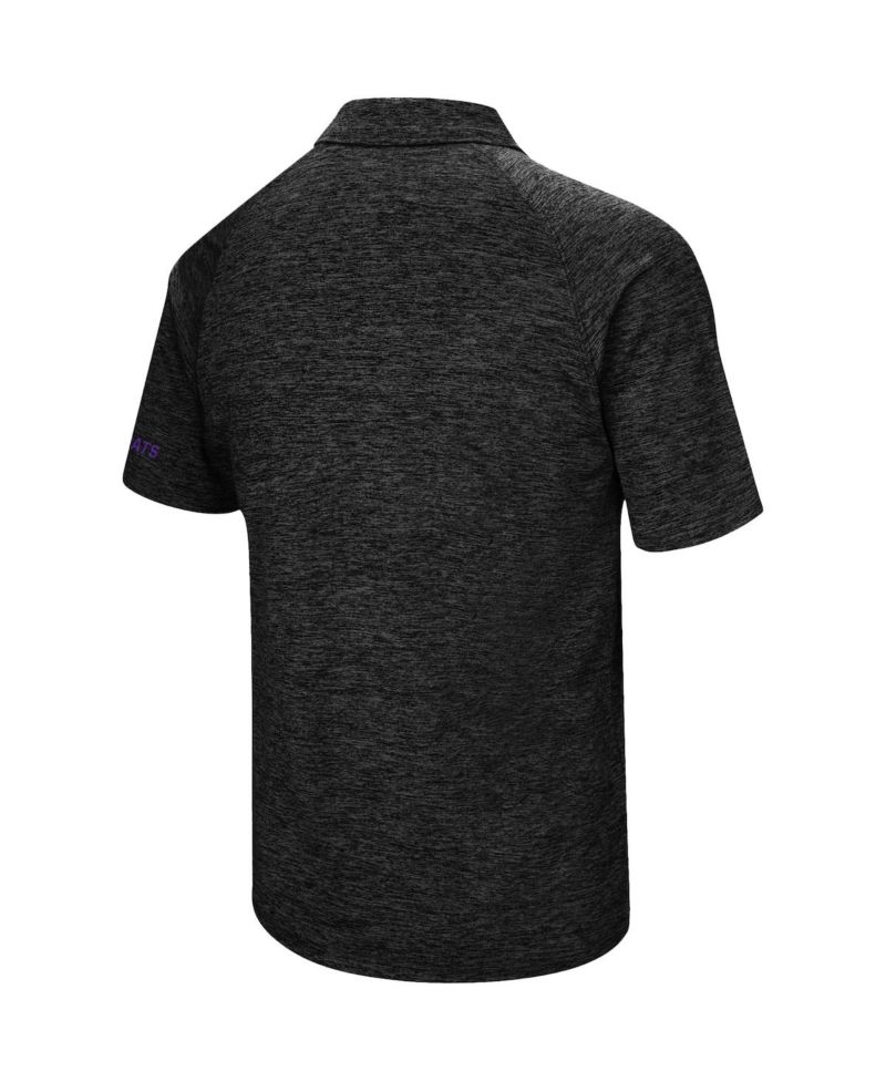 Men's Black Kansas State Wildcats Down Swing Polo Shirt