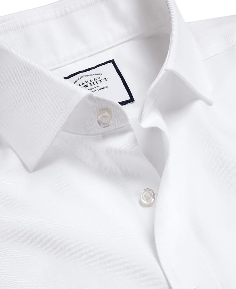 Men's Slim-Fit Twill Dress Shirt