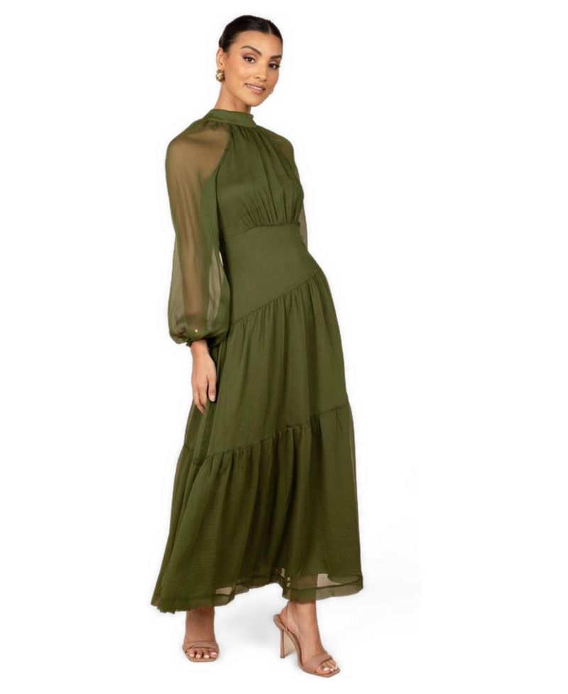 Women's Julip Sheer Long Sleeve Maxi Dress