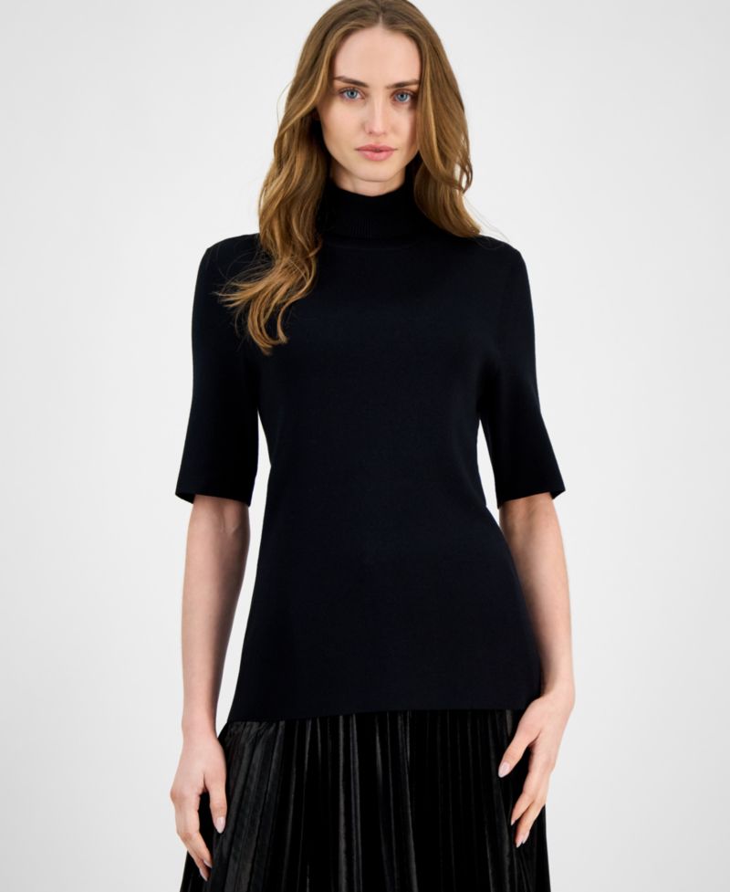 Women's Half-Sleeve Turtleneck Sweater