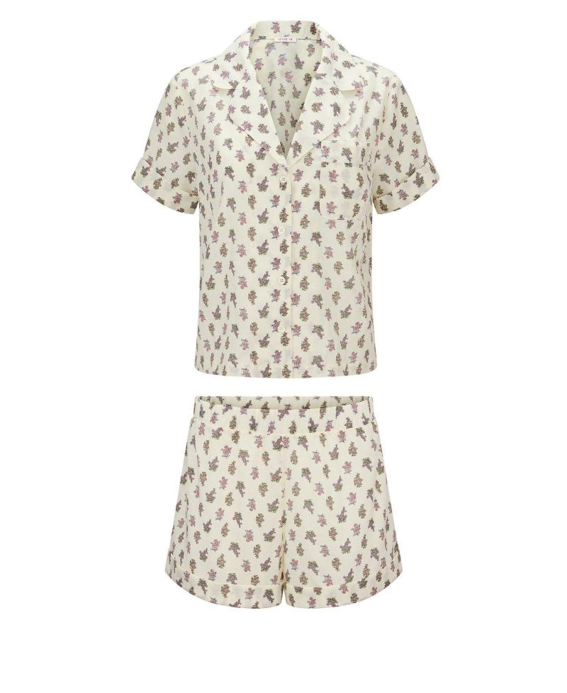Women's Lucero Ultra-soft Short Sleeve Top and Shorts Pajama Set