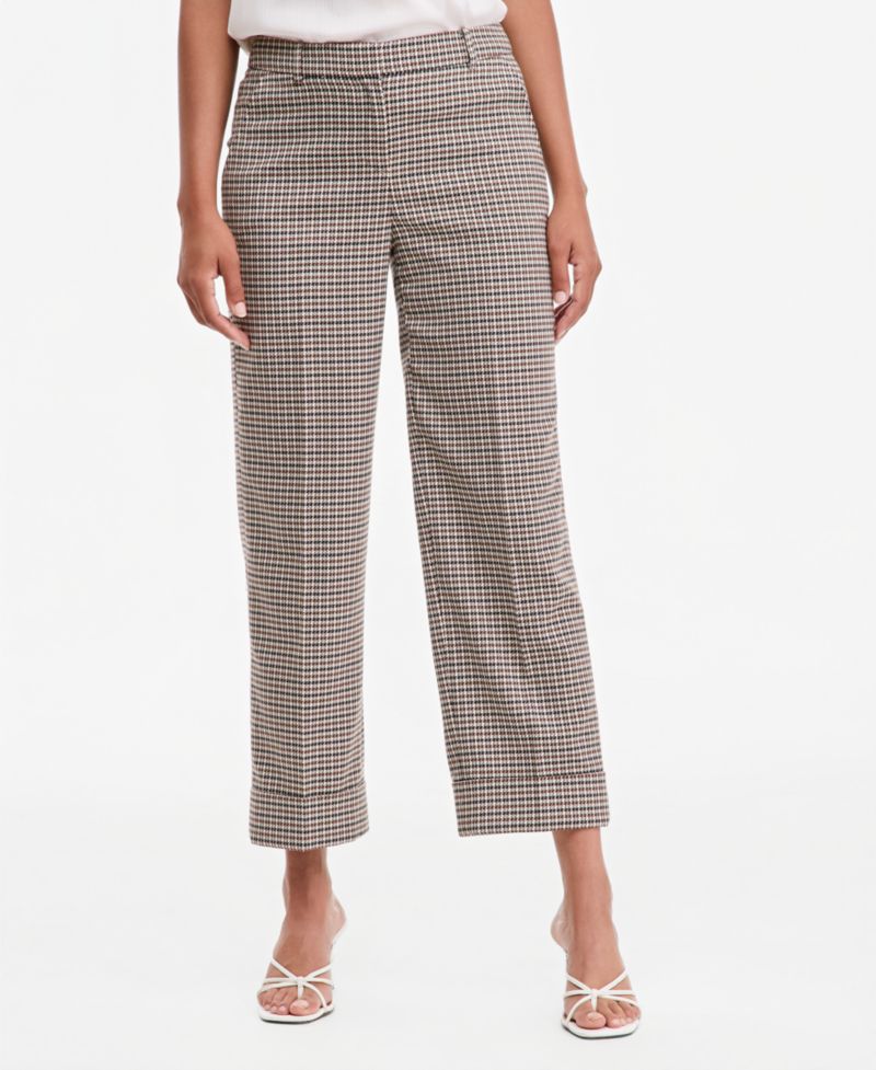Women's Wide-Leg Houndstooth Pants
