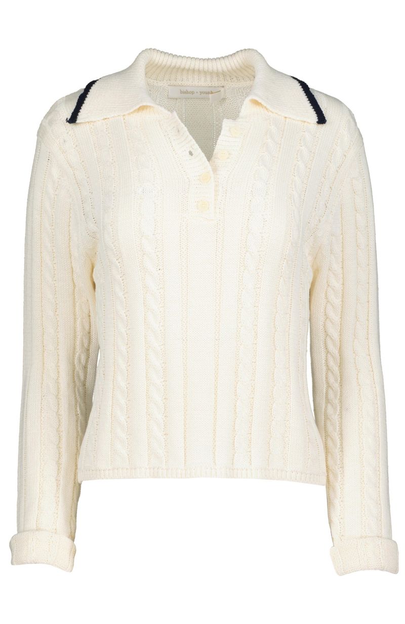 Women's BISHOP + YOUNG Jackie Polo Long Sleeve Sweater
