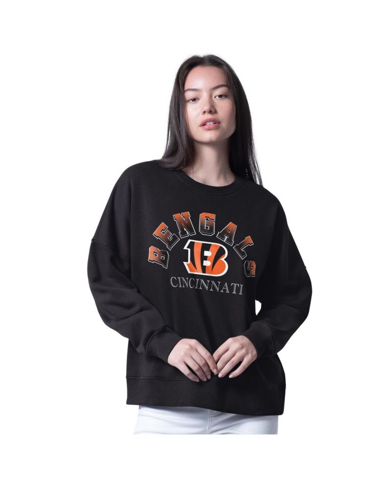 Women's Black Cincinnati Bengals Oversized Feud Sweatshirt