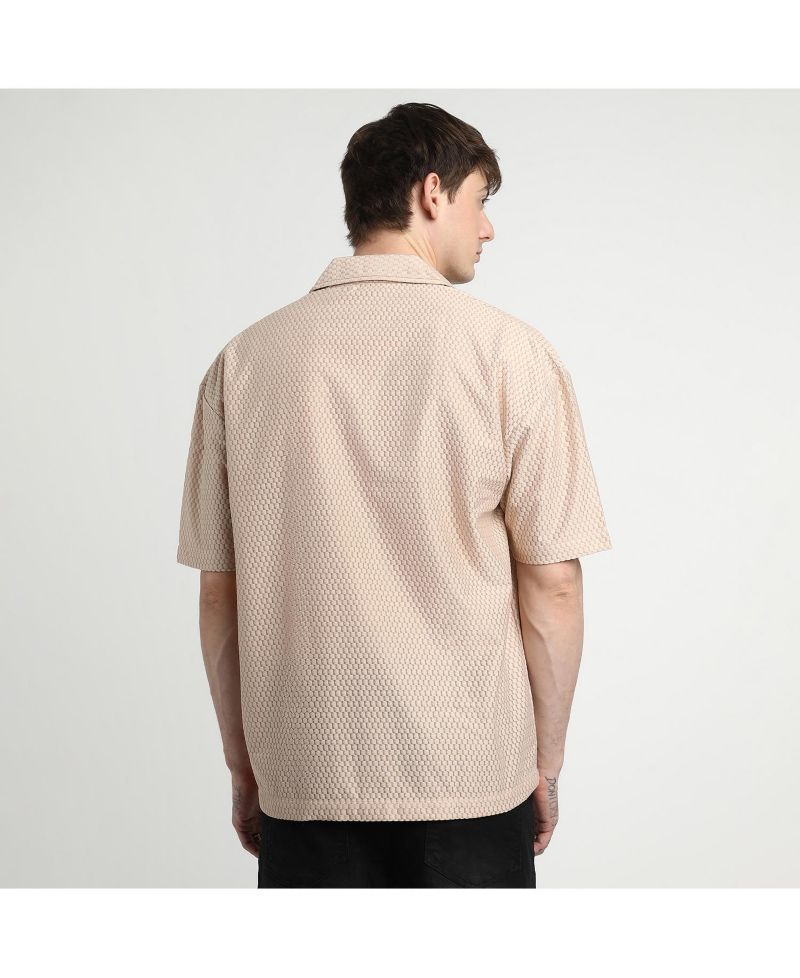 Men's Splash Plaid Oversized Shirt