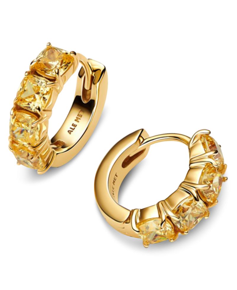 Yellow Hoop Earrings