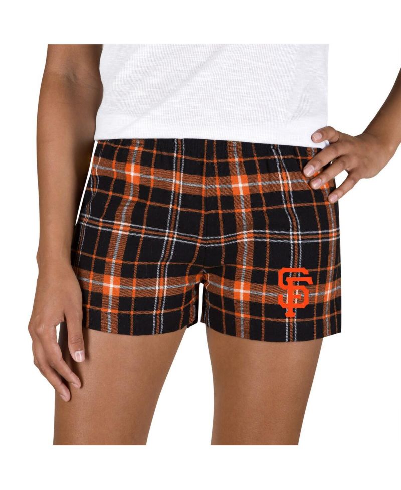 Women's Black/Orange San Francisco Giants Ultimate Flannel Shorts
