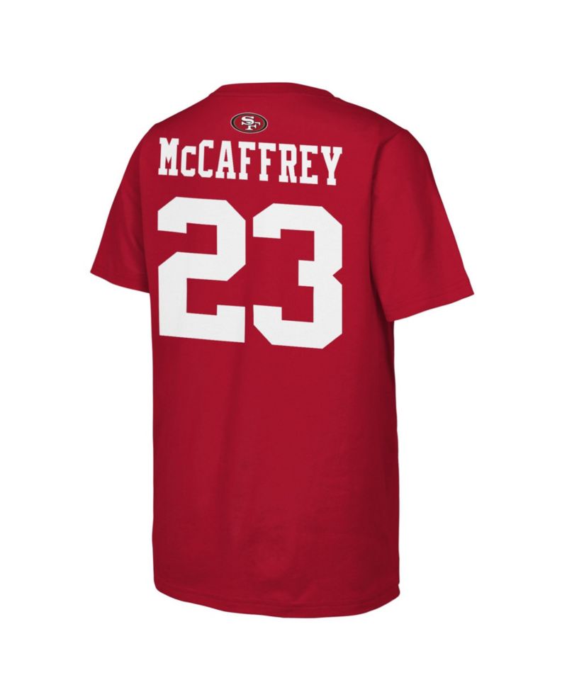 Boys' 4-20 and Girls' 4-16 San Francisco 49ers Christian McCaffrey Name & Number Crewneck T-Shirt