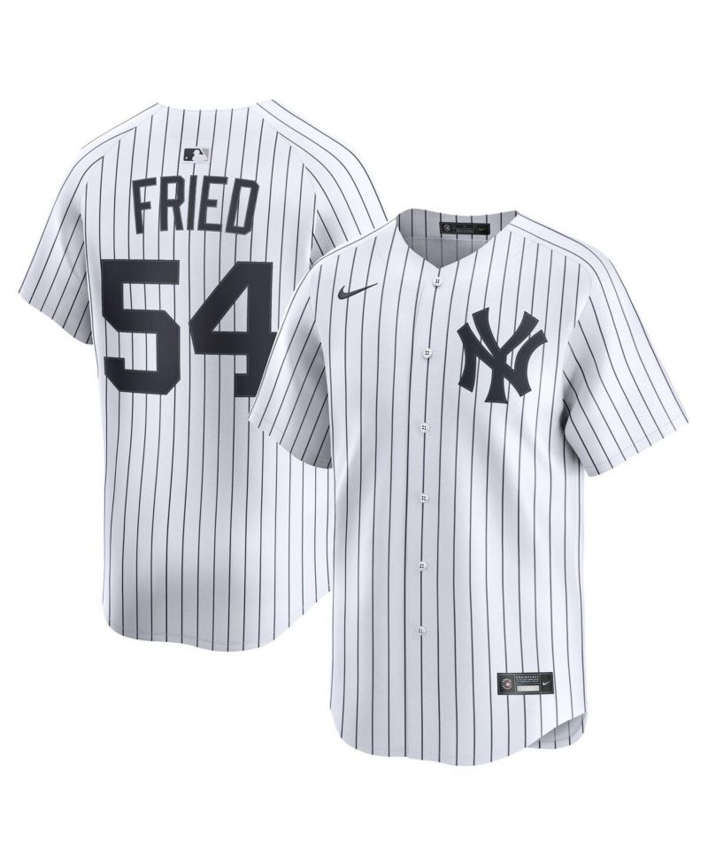 Men's Max Fried White New York Yankees Home Limited Player Jersey