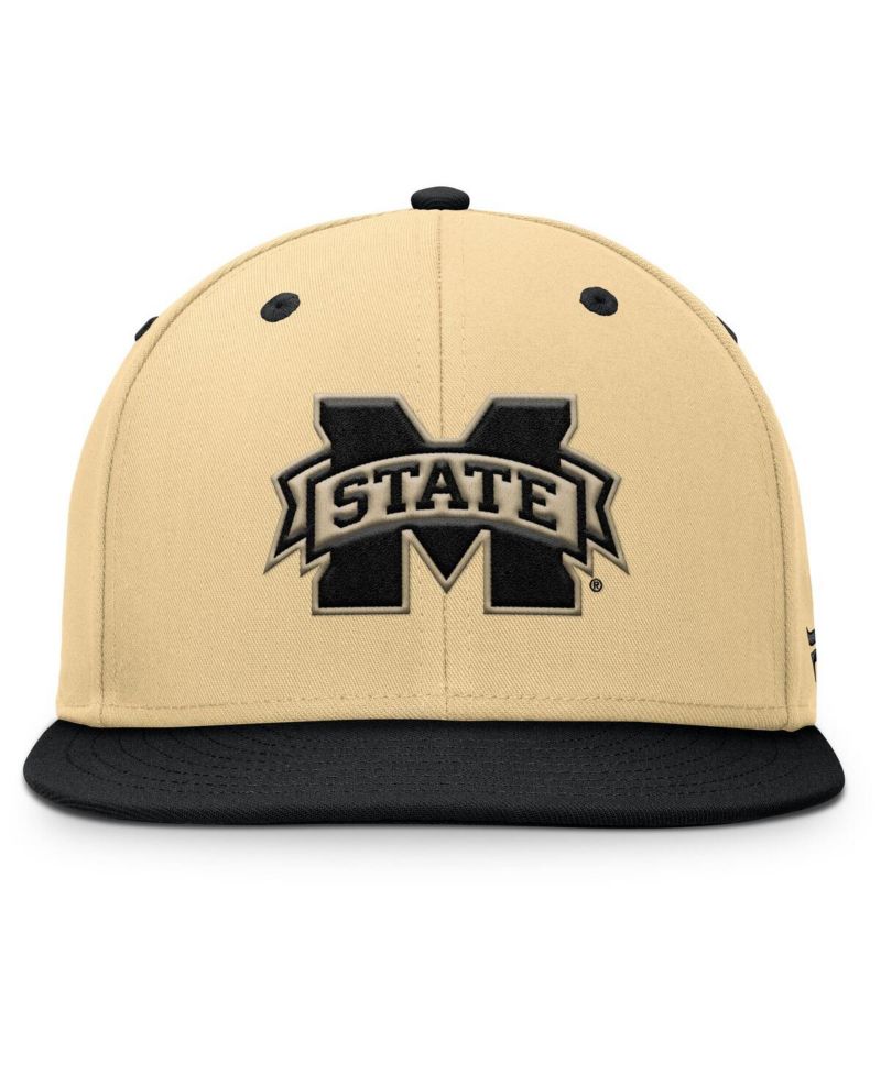 Men's Khaki/Black Mississippi State Bulldogs Balance Fitted Hat