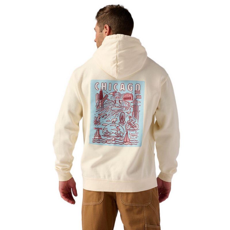 Men's Chicago Poster Hoodie Pullover Hoodies