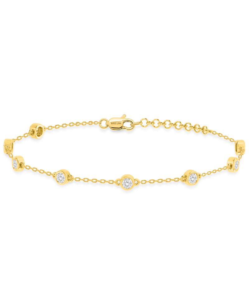 Lab-Grown Diamond Bracelet (1 ct. t.w.) in Sterling Silver (also in 14k Gold Plated Sterling Silver)
