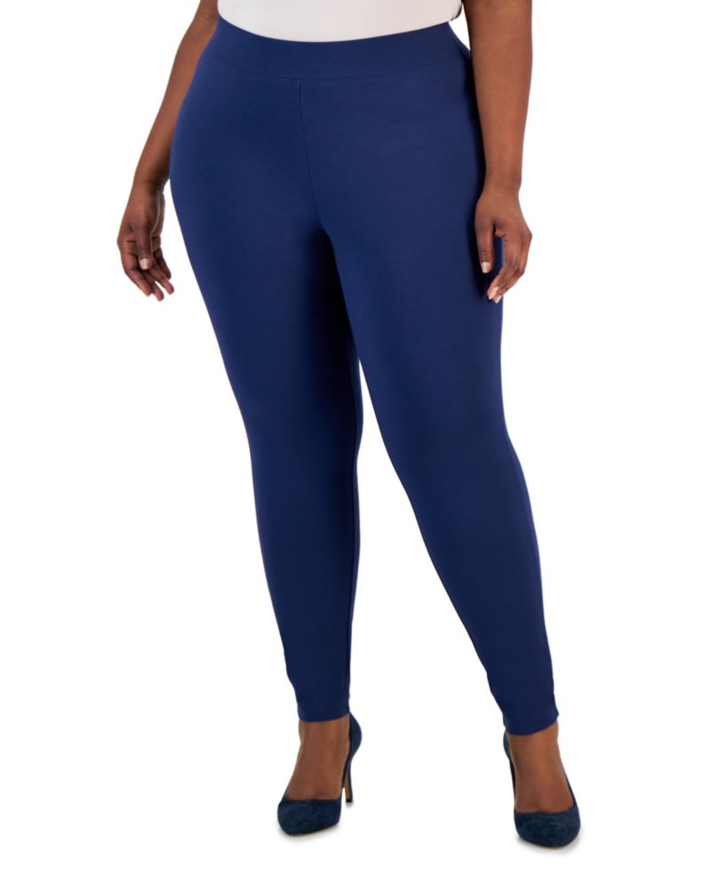 Plus Size Skinny Pull-On Ponte Pants