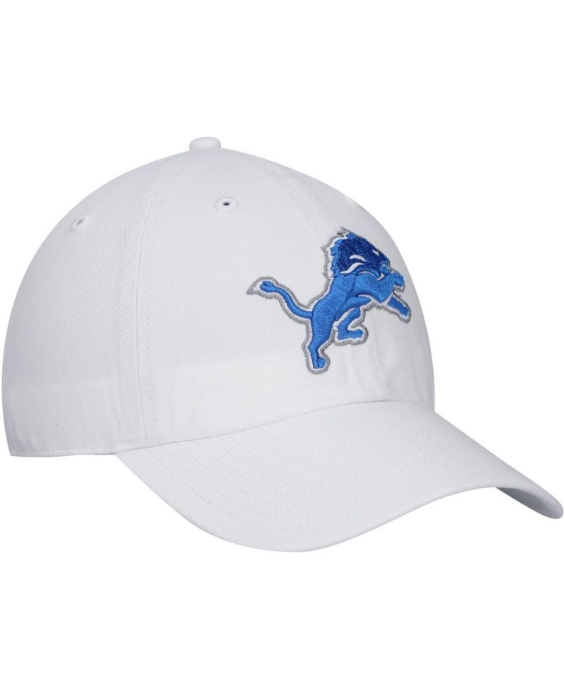 Men's White Detroit Lions Clean Up Adjustable Hat