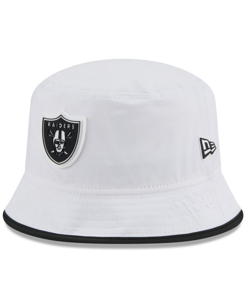 Men's White Las Vegas Raiders 2025 NFL Training Camp Stretch Bucket Hat