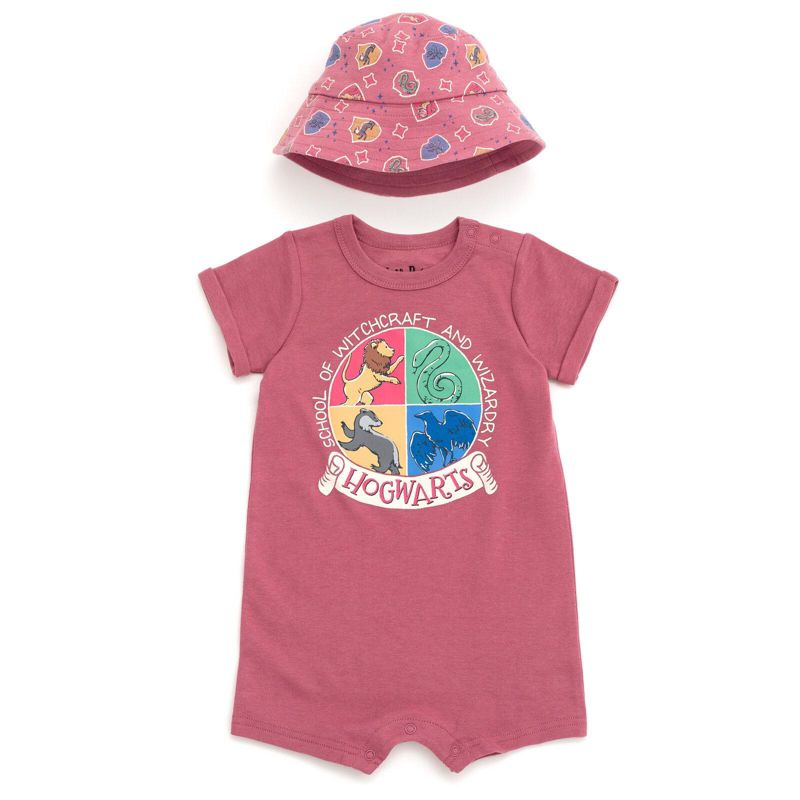 Baby Boys (New Born - 24M) Romper and Bucket Sun Hat Outfit Set