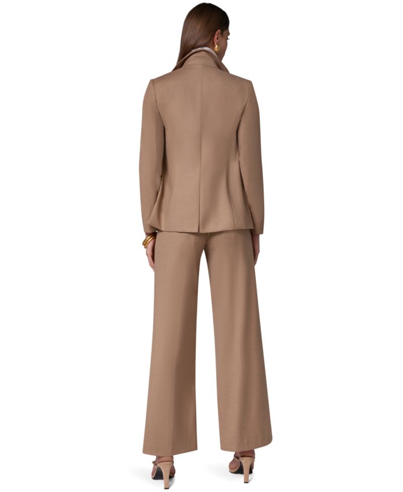 Women's Asymmetrical Zip Shoulder-Padded Blazer