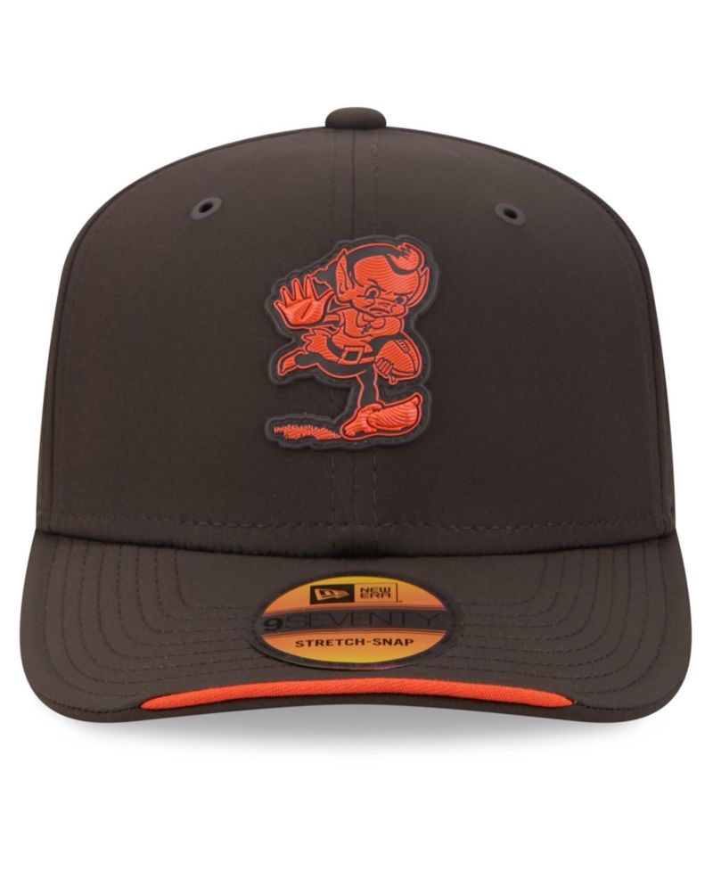 Men's Brown Cleveland Browns 2026 Sideline Throwback 9SEVENTY Adjustable Hat
