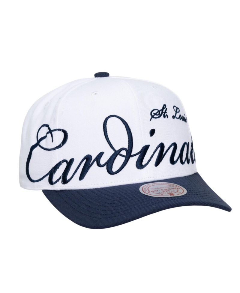 Men's and Women's White/Navy St. Louis Cardinals XL Script Pro Crown Adjustable Hat