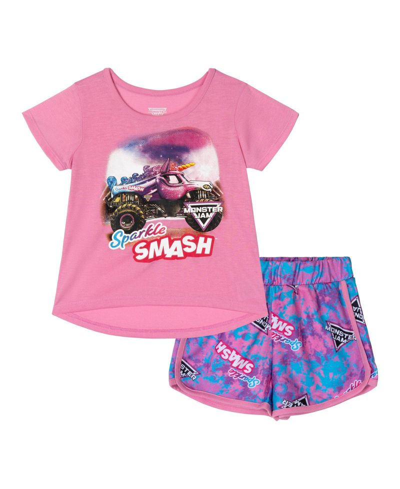 Girl's (5-12) 2-Piece T-Shirt and Dolphin Shorts Set