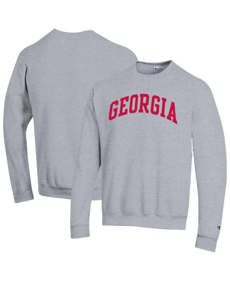 Men's Red Georgia Bulldogs Basic Arch Fleece Pullover Sweatshirt