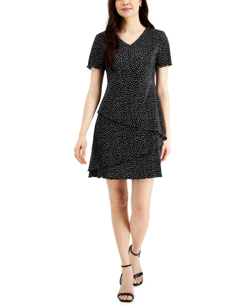 Women's Pliss&eacute; Tiered Dress