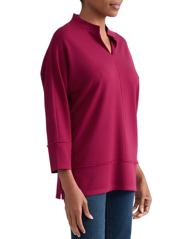 Petite Johnny Collar Top