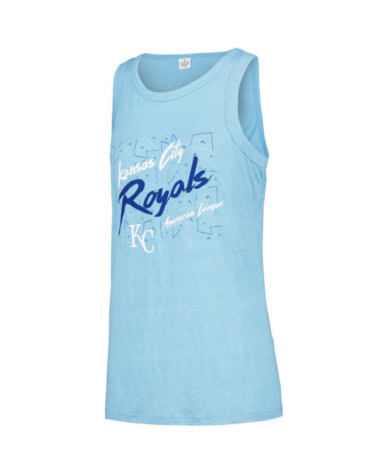 Women's Light Blue Kansas City Royals Gauze High Neck Tank Top