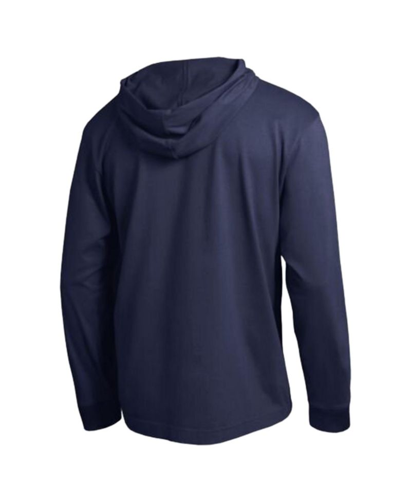 Men's Navy West Virginia Mountaineers Gradient All-Star Long Sleeve Hooded T-Shirt