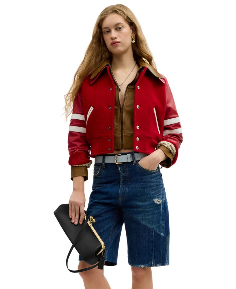 Kisslock Small Leather Frame Bag 30