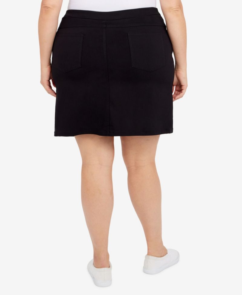 Plus Size Essentials Tech Stretch Pull On Skort with Elastic Wasitband