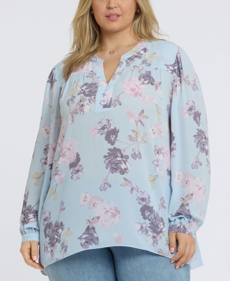 Plus Size Trinity Split Neck Top