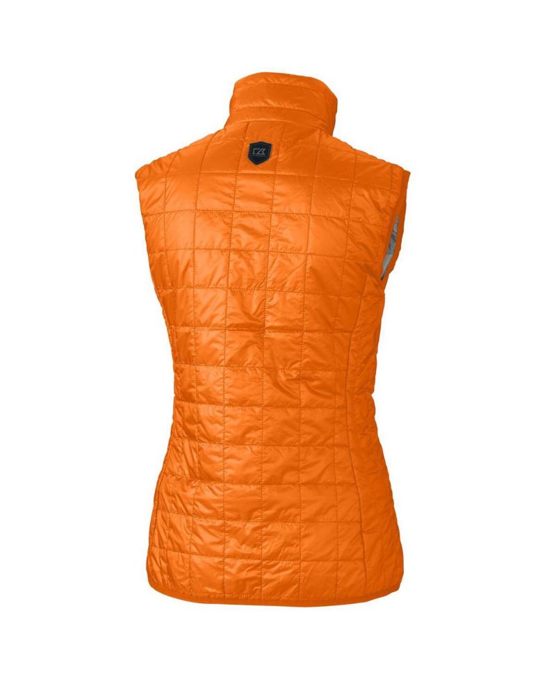 Women's Orange Detroit Tigers Rainier PrimaLoft Eco Full-Zip Puffer Vest