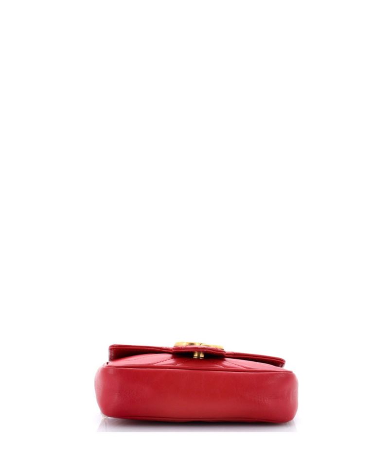 Super Mini GG Marmont Flap Bag Matelasse Leather