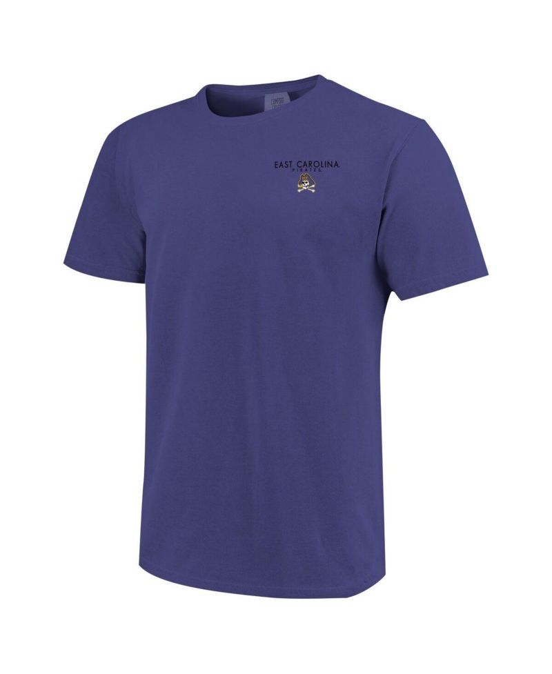 Men's and Women's Purple ECU Pirates Scenic Comfort Colors T-Shirt