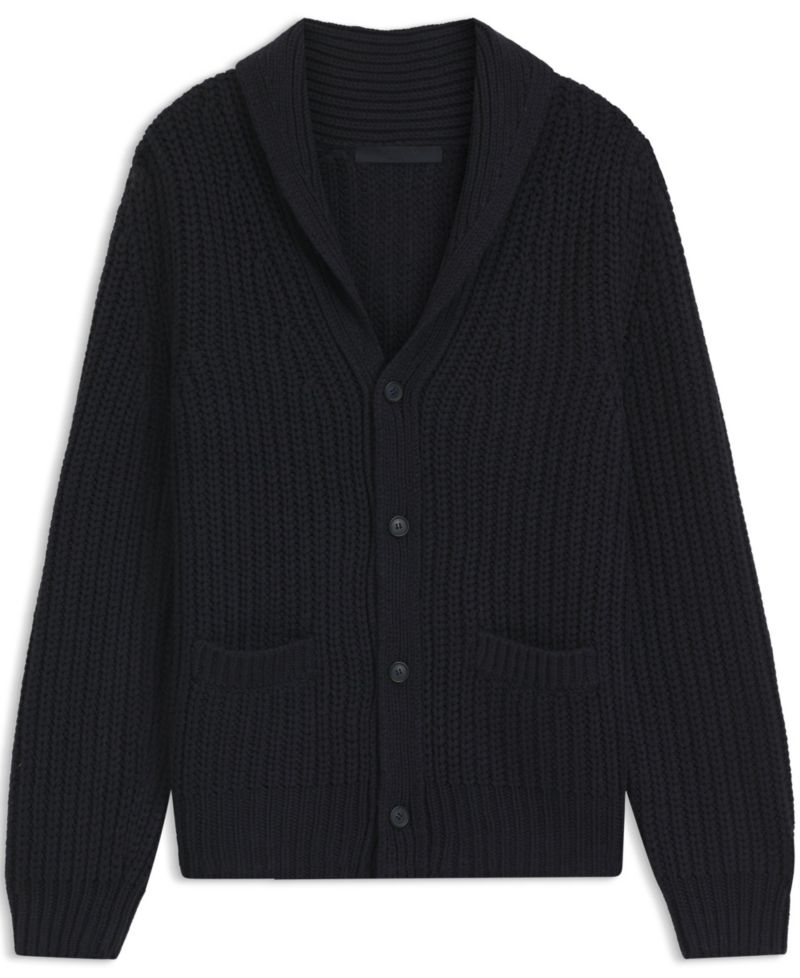 BECKHAM x BOSS Men's Wool Cashmere Relaxed-Fit Cardigan