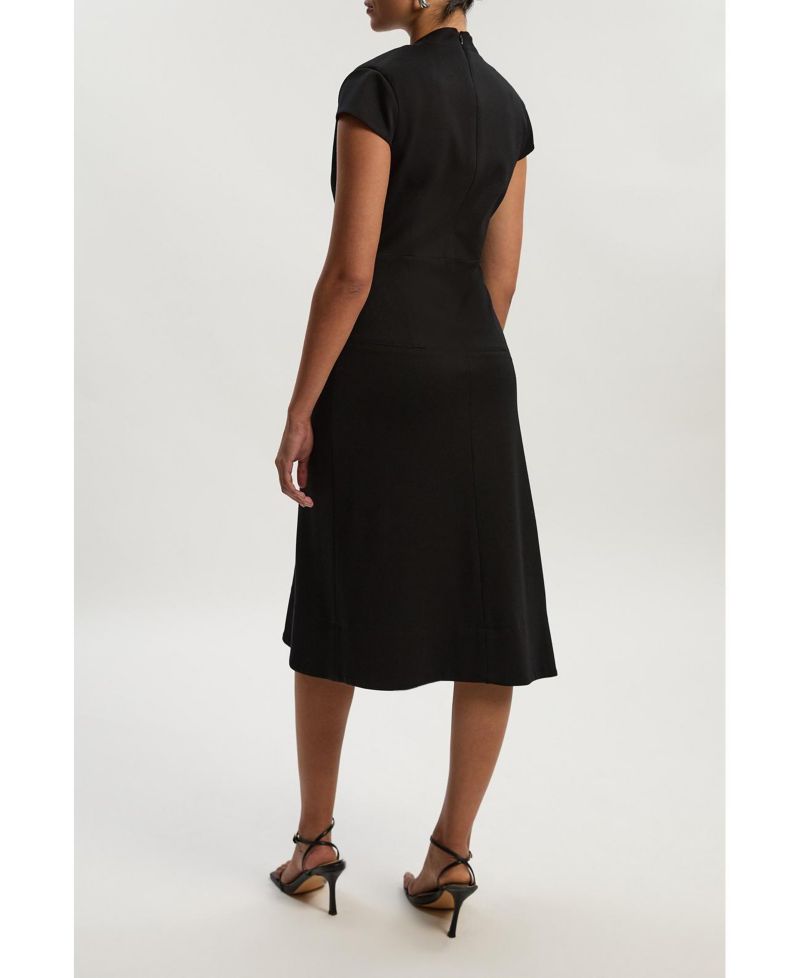 Women's Asymmetric Front Tailored Midi Dress