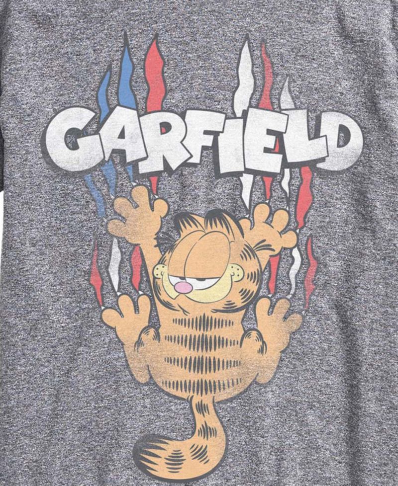 Men's Garfield Americana Tonal Washed Short-Sleeve Graphic T-Shirt