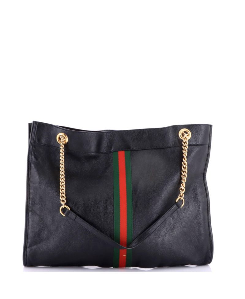 Large Rajah Chain Tote Leather