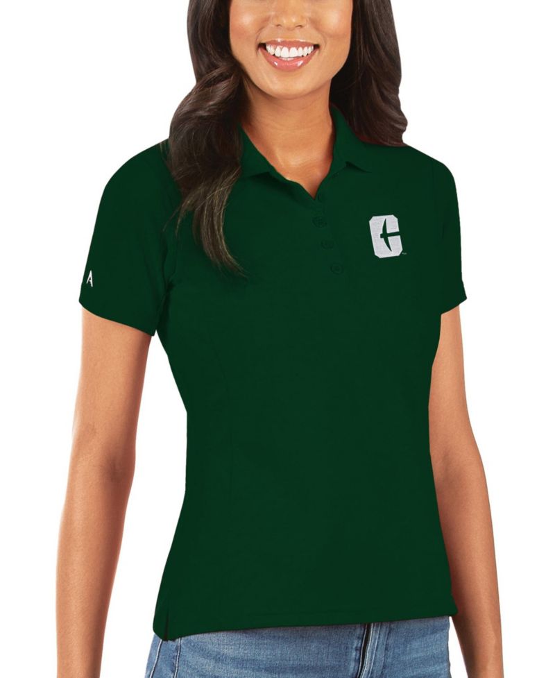 Women's Green Charlotte 49ers Legacy Pique Polo Shirt