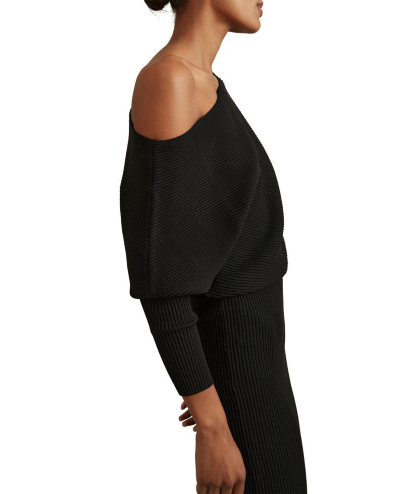 Women's Lara Off-The-Shoulder Ribbed Midi Dress