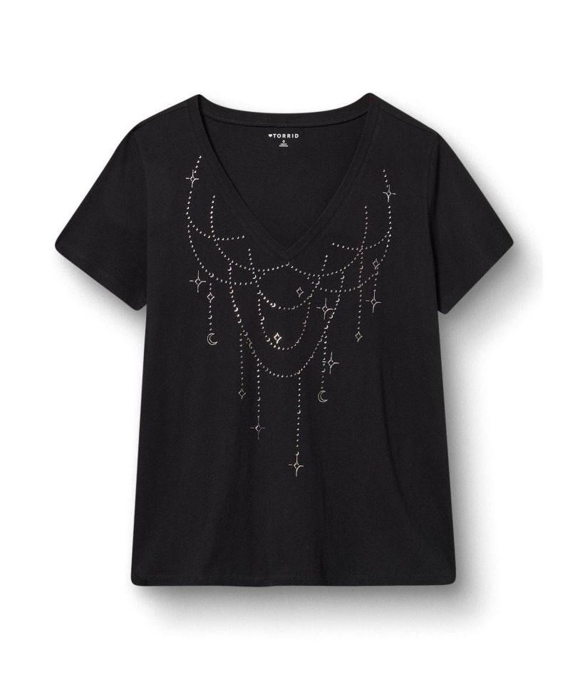 Women's Plus Size Classic Cotton V-Neck Tee