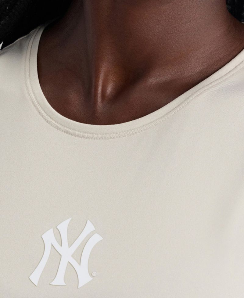 Women's Beige New York Yankees Clutch Tank Top