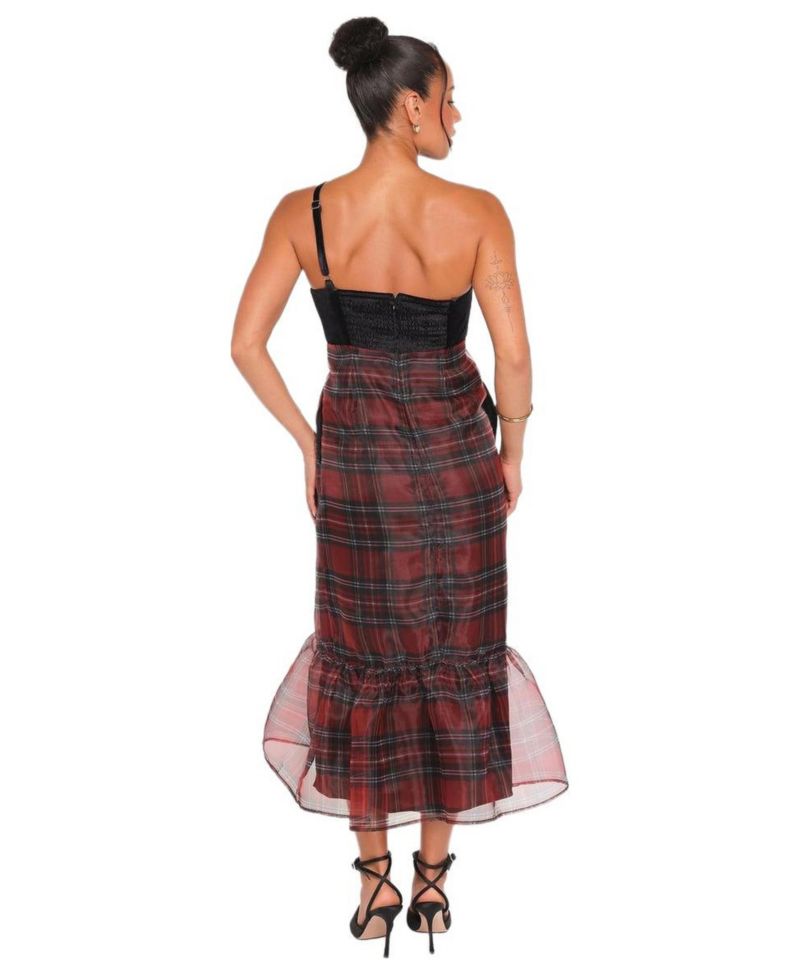 Women's Amelie Bow Front One Shoulder Midi Dress