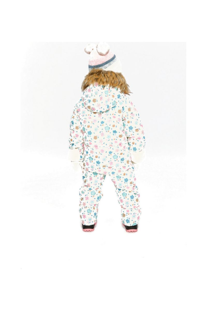 Baby Baby Girl 3M-24M Snug One Piece Snowsuit Adapted for Car Seats with Floral Print
