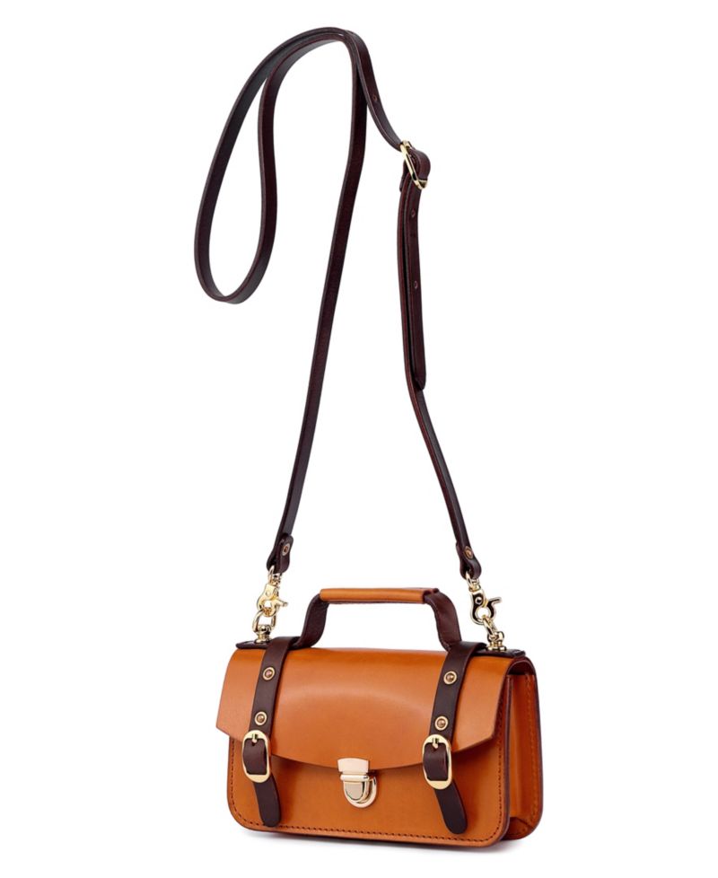 Women's Genuine Leather Snapper Crossbody